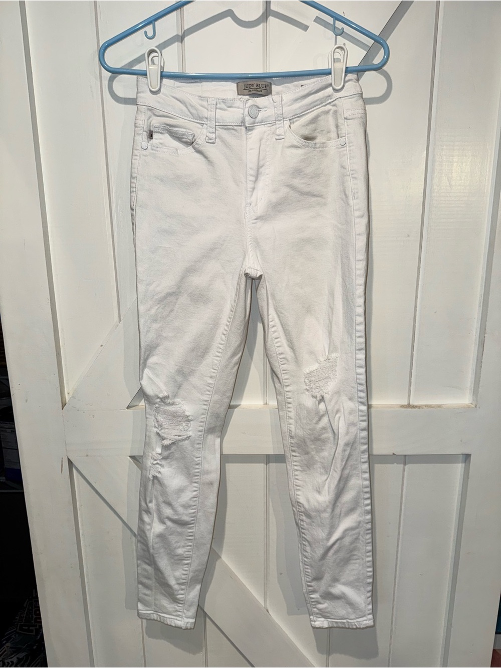 Judy Blue White Distressed Skinny Jeans Women’s Size 3/26